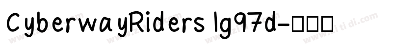CyberwayRiders lg97d字体转换